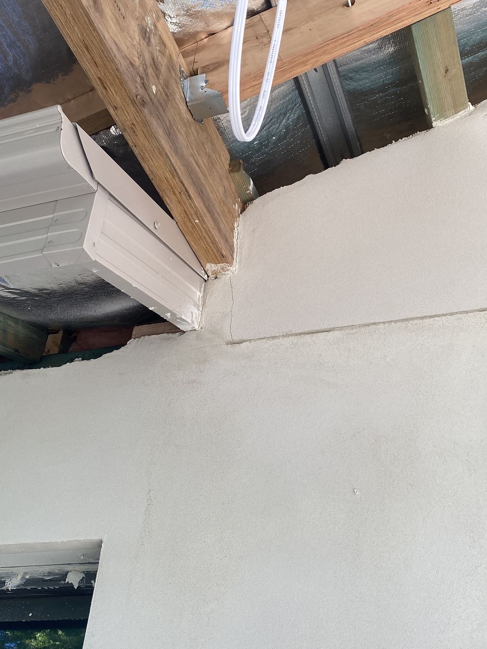 Render carried across a control joint, so cracking will follow it, found during a fixing stage inspection in Kellyville