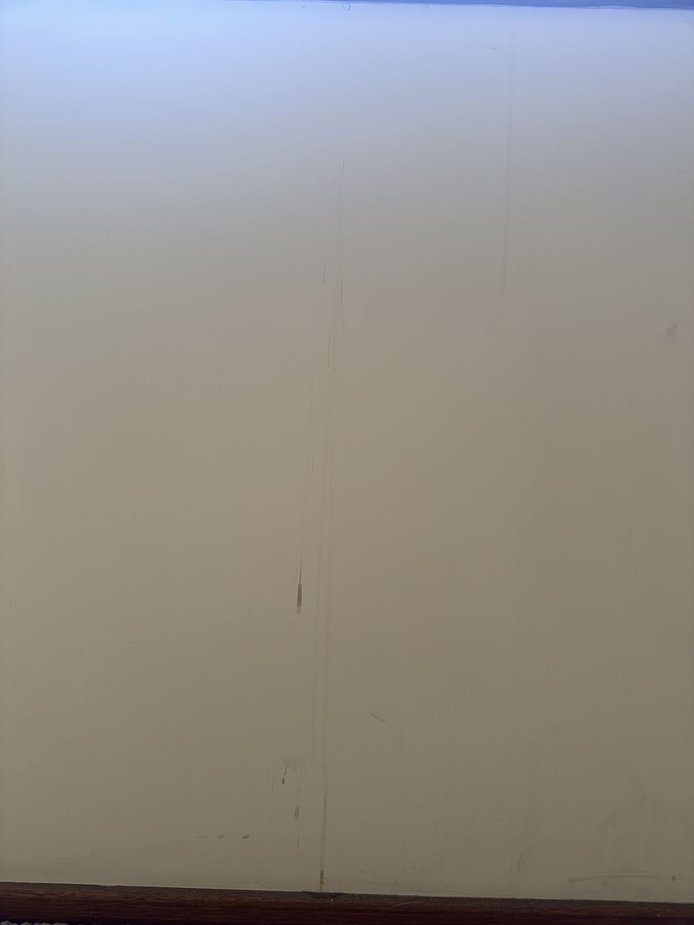 Staining on the wall beneath a rear bedroom window, Castle Hill